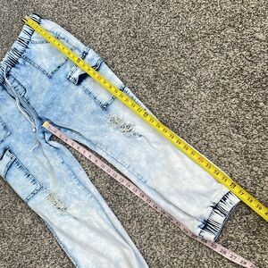 Womens distressed bamboo jeans pants size 1XL